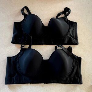 Lot of Two Women's Black plus size underwire Bras Size 50F
